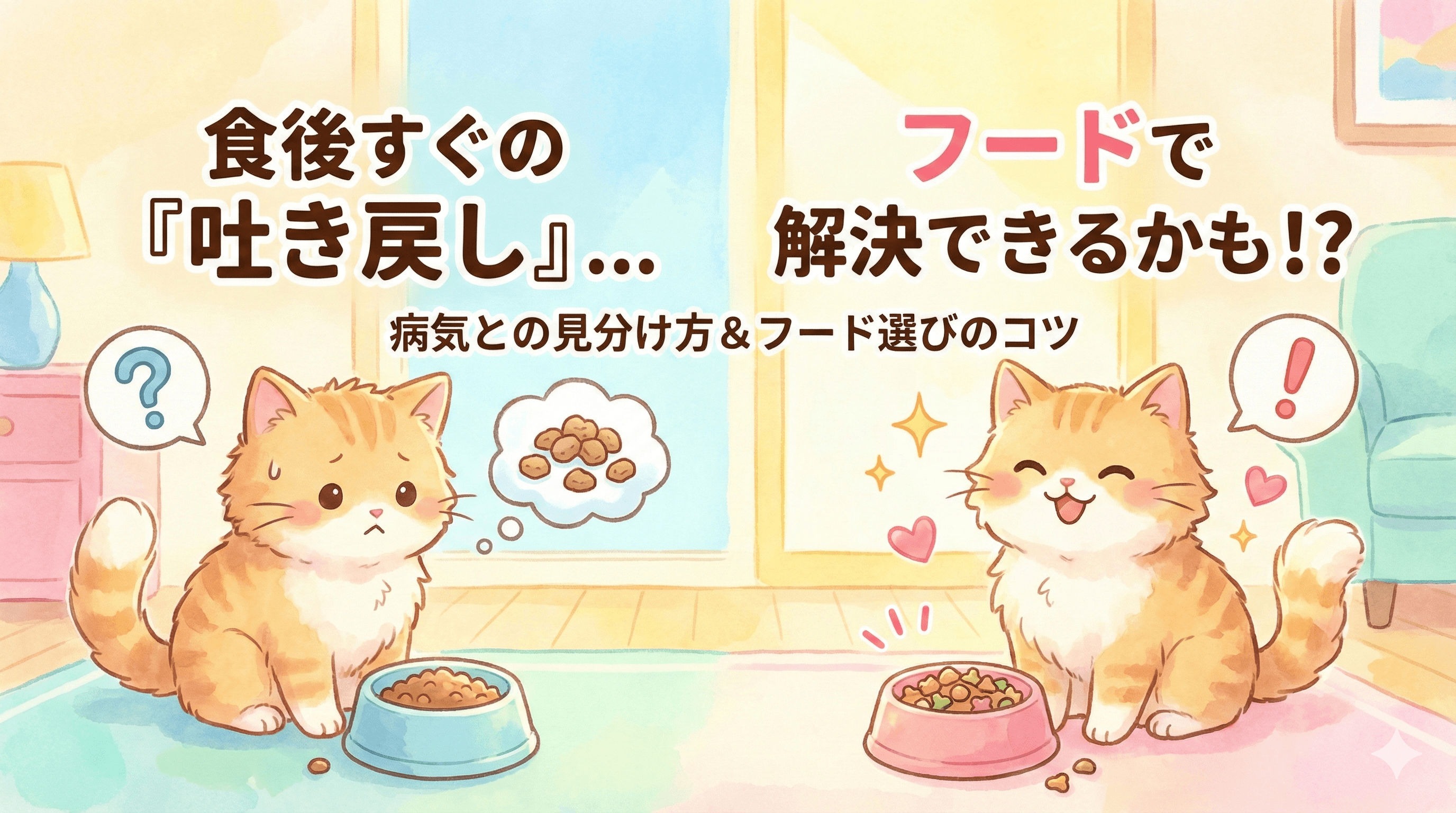 【吐き戻し対策】食後すぐに吐くのはなぜ? 病気と「フードが合わない」の見分け方